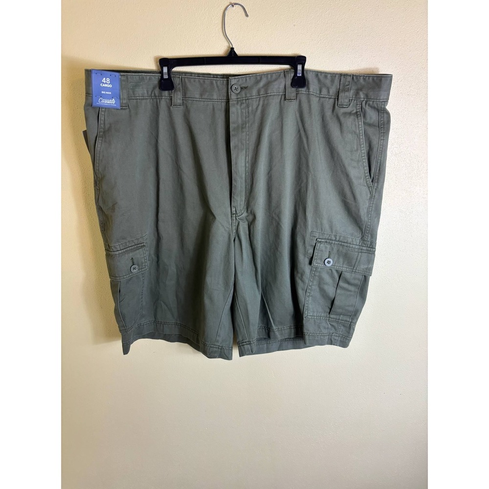 New NWT Roundtree‎ & Yorke Casual Cargo Olive Green Big Man Shorts Size 48
